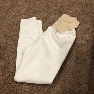 Old Navy white maternity jeans